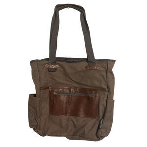 VINTAGE Field & Co Messenger Bag Leather Trim Music Festival Tote Unisex